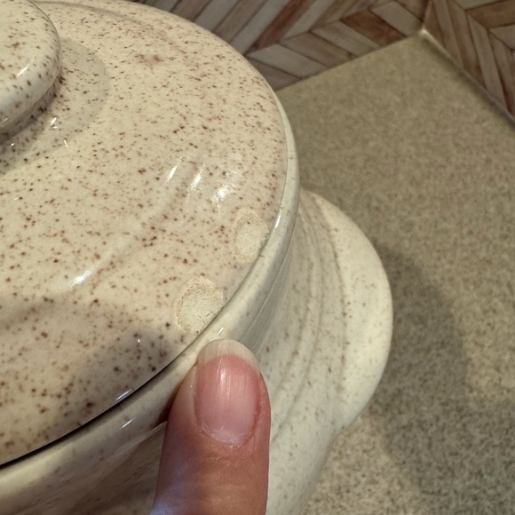 Red Wing Bob White Quail Bird cookie jar with mismatched lid - Picture 9 of 12